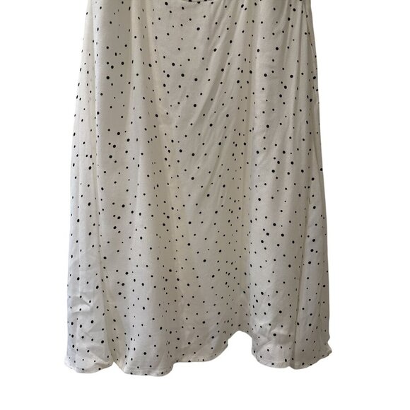 Gianni Bini Hannah Sweetheart White Polka Dot Viscose Dress Size 10, Good Cond - Picture 2 of 8